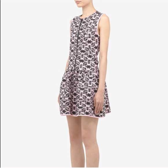 pink dress with black